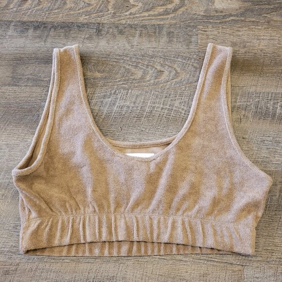 NWT ZARA | Terrycloth Crop Tank Top | Sz. L - Picture 4 of 6